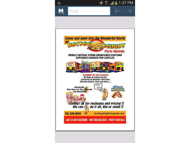 Hotdog Delight Party Rentals